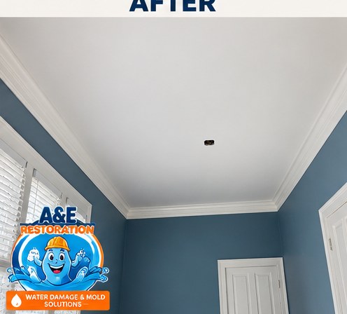 Ceiling Drywall & Sanding — after