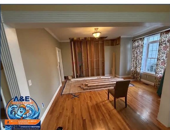 Hardwood Floor Repair & Refinish — before